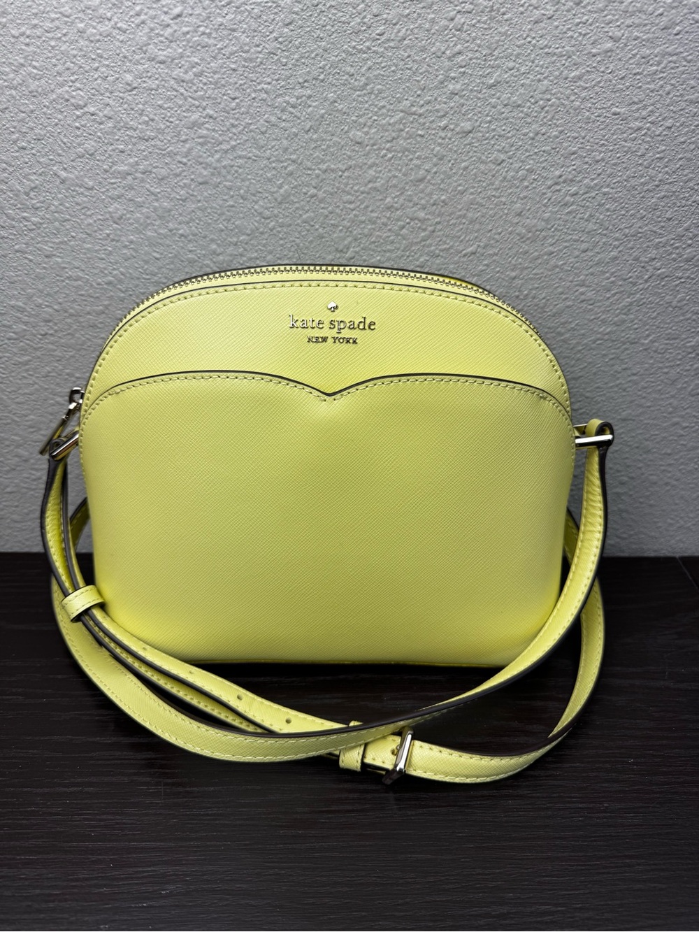 Kate Spade Payton Dome Crossbody Saffiano Leather in Frosty Lime (WKRU7085)